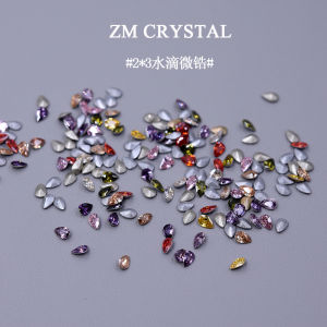 Ultra-Shiny Zircon Nail Drill Pointed Bottom Drill Mini Stackable 3D Nail Art Decoration Chinese Brand Any Skin Type Normal Size