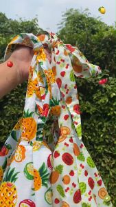 กระเป๋าผ้าลายผลไม้ สับปะรด มะนาว แตงโม 🍋🍉🍒🍍🥝