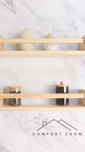 Floating Shelve Wall Mounted Wooden Bookshelf for Kitchen Bedroom Living Room Baby Nursery