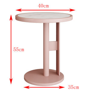 Italian Accessible Luxury Bedside Table Bedroom Simple Bedside Table Stone Plate Sofa Side Table Scandinavian Iron Bedside Table Small round Table