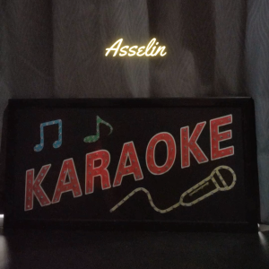 ป้ายไฟสำเร็จรูป รุ่น KARAOKE ป้ายไฟLED ตกแต่งร้านค้า (ขนาด48X25X2ซม.) มีบริการรับทำป้ายไฟ LED