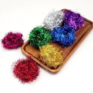 MNFT 2Packs 4Meter Pearl Cactus Chenille Crystal Flash Tinsel Fly Tying Body Material for Nymph Wet Fly Wolly Buggers Lure