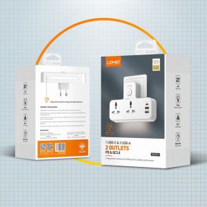 ( สินค้าพร้อมส่งจากไทย )หัวชาร์จ LDNIO. sc-2311 /sc-4808Q ปลั๊กพ่วง พร้อมโคมไฟ 5 IN1 รองรับชาร์จเร็วไอโฟน PD20W หัวเว่ย QC3.0 แฟลชชาร์จ PD3.0 2500W รุ่น SC2311