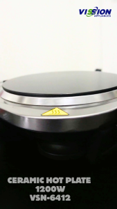 Vission 1500W Electric Hot Plate Single Burner | High-Power Infrared Ceramic Stove | Suitable for All Pots & Pans Glass Aluminum Copper