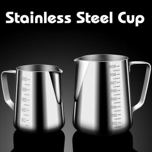 Stainless Steel Coffee Cup for LatteStainless Steel Espresso Coffee Milk Cup With ScaleLatte Mugs Frothing Pitcher