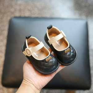 รองเท้าเดินสำหรับเด็กผู้หญิง รองเท้าหนังนิ่มกันลื่น รองเท้าเด็กฤดูใบไม้ผลิและฤดูใบไม้ร่วง รองเท้าเด็กแบบใหม่ รองเท้าเจ้าหญิง Marjorie รองเท้าเด็ก