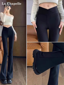 La Chapelle High Waist Slimming Bell Bottom Pants Womens Autumn New Small Size Fitting Drapey Base Layer Pants