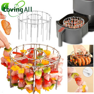 Air Fryer Grill Round Hanging Skewers Rack Specially Designed for Air Fryers Stainless Steel Grill