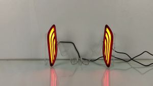 SNCN 2PCS Car LED Rear Bumper Lamps For Toyota Alphard 2024 Fog Lamps Brake Turn Signal Reflector Indicators Taillights