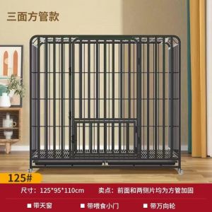 Sturdy Galvanized Dog Cage Indoor with Toilet for Large Medium Dogs Home Use Golden Retriever Teddy Free Moving Cage