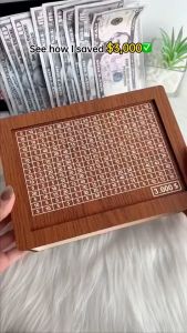 【THB 1000/5000/10000】กล่องเงิน กระปุกออมสิน ไม้ ใช้ซ้ําได้ งานฝีมือ พร้อมเคาน์เตอร์ ประหยัดเงิน แฮนด์เมด กล่องออมสิน เด็ก