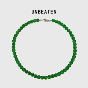 Phong Cách Trung Quốc Mới Xanh Lá Vòng Cổ Đính Cườm Ngọc Bích Có Khóa Đồng Xu Tươi Tươi Thiết Kế Nữ Trang Sức Thời Trang Unbeaten Khán Giả Nhỏ