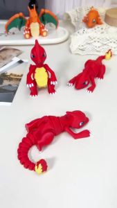 DUODUOBAO | Pokemon Charmeleon Charmander Nhân Vật Hành Động 3D In Hình Anime Mẫu Búp Bê Đa Khớp Di Động Bộ Sưu Tập Đồ Chơi Để Bàn Vật Trang Trí Dành Cho Người Hâm Mộ