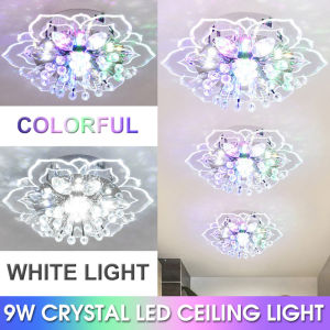 SUNMEIYI Crystal Ceiling Lights: Enhance Your Living Room with Flower Chandeliers & Decorative Corridor Lamps
