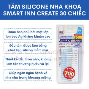 Tăm silicon nha khoa Smart Inn Create Smile & Health cỡ nhỏ 30 chiếc Nhật
