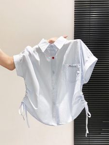 LUOSHAO | Slimming Sweet and Spicy Blue Summer Shirt