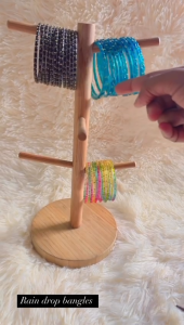 Rainbow bangles Plain and Glossy Finished Raindrop Glass Bangle Set  [SIZE -2.4"]