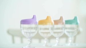 🌻Money comes🌻 แก้วสำหรับเด็ก แก้วหัดดื่มน้ำสำหรับเด็ก รูปทรงถ้วยไวน์ 150ml. พร้อมส่ง