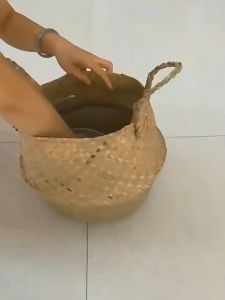 HP SO029 Flower Pot Storage Basket Plant Flower Pots Woven Handheld Toy Useful Environmental Protection Rattan Straw Pasu Pokok Bunga Rotan Rattan Bakul Rotan Artificial Plant Pot Handmade Home Deco