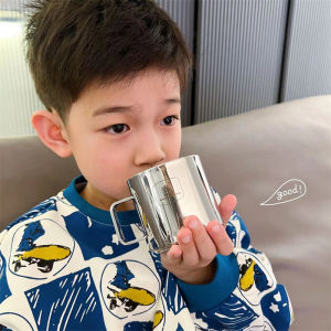 Cốc Nước Bằng Thép Không Gỉ 304 Cho Trẻ Em Có Tay Cầm Cốc Đựng Nước Cho Trẻ Mẫu Giáo Cốc Đựng Nước Hai Lớp
