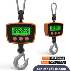 Cân Kỹ Thuật Số LCD Hạng Nặng 300kg/500kg Công Cụ Cân Móc Treo Trọng Lượng Treo Công Nghiệp Tùy Chọn Với Phép Đo Chính Xác