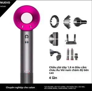 Máy Sấy Tóc Chuyên Nghiệp LISN Tốc Độ Cao 1600W Ion Âm Phích Cắm Châu Âu 110000 Vòng/phút Làm Khô Nhanh Dây Dài 1.8M Dụng Cụ Chăm Sóc Tóc