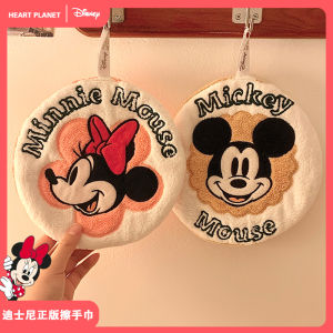 Disney Minnie Mickey Hanging Hand Towel Cute Absorbent Quick Dry Kitchen Bathroom Childrens Cartoon Wiping Cloth