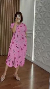 DRESS DASTER ZIPPER PAKAIAN HOMEWARE NYAMAN BUSUI BUMIL FRIENDLY BAJU WANITA ZIPPER DEPAN