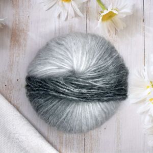 Bộ 5 Sợi Len Mohair Nhiều Màu Mỗi Cuộn 200m Sợi Len Xù Dùng Để Đan Móc Thủ Công Màu Sắc Cầu Vồng Chuyển Sắc Kèm Kim Móc.
