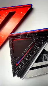 ฉากสามเหลี่ยมอลูมิเนียม ขนาด 7 นิ้ว และ 12 นิ้ว วัดมุม ไม้โปรแทรกเตอร์ สามเหลี่ยมเมตริก เครื่องมือวัดความแม่นยำ