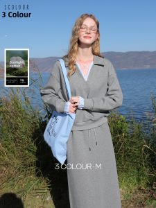 3COLOUR·S | Two-Piece Sweatshirt and Skirt Set for Women