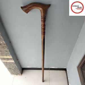 tongkat jalan kayu kelor Jawa profil bubut premium D90