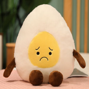 New winter plush toy doll cute boiled egg doll plush healing poached egg doll skin-friendly pillow ornament 38CM