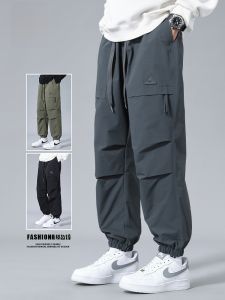 ROMON | Romon Mens Workwear Pants Casual American Style Loose Trousers Autumn Winter New Fashion Brand Youthful Energy Style Long Trousers