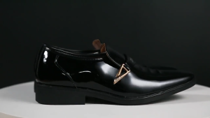 Brand WHITBY (COD 3 Days Delivery)New Leather Shoes Mens Business Formal Wear Shoes British Style Black Casual Leather Shoes For Mens Pointed Business PU