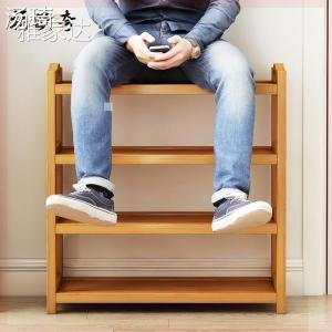 Simple Multi-Layer Indoor Home Use Storage Rack Stand Small Shoe Cabinet Doorway Dormitory Bedroom Space Saver Bamboo
