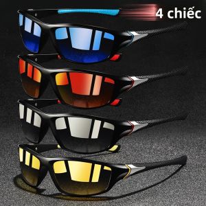 4 Kính Mát Thể Thao Thời Trang Cổ Điển UV400 Chống Phản Quang Tròng Kính Polycarbonate Cho Nam Và Nữ Dùng Cho Đi Xe Đạp Chạy Bộ Leo Núi
