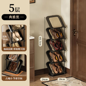 Vintage Style Shoe Rack Entrance Door Multi-layer Home Storage Rack Flat Pack Plastic Material for Boots Sports Shoes High Heels