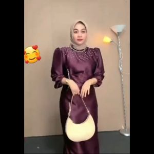 NEW VINA DRESS SATIN SILK | DRESS BRIDESMAID KONDANGAN VIRAL TERMURAH GAMIS PESTA SLIM FIT DRESS LEBARAN KEKINIAN PREMIUM