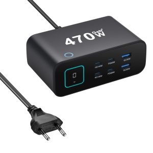 Sale New 470W GaN Desktop Charger 3.0 USB-C PD 6-Port 4C2A Fast Charging Ultra-Portable Design for Phone And Tablets