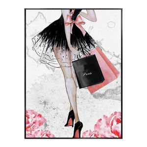 BILIBILI | Nordic Pink Beauty Salon Poster Prints Fashion Perfume Women Wall Art Canvas Paintings for Modern Living Room Girl Bedroom De