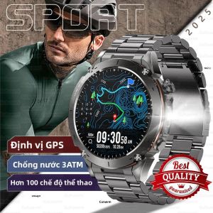 Đồng Hồ Thông Minh Quân Sự Mới 2025 Dành Cho Nam Chống Nước 10ATM Tích Hợp GPS La Bàn Máy Đo Độ Cao Hỗ Trợ Gọi Thoại Đồng Hồ Thông Minh Thể Thao