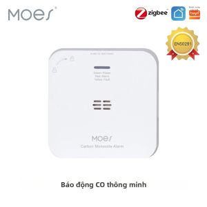MOES | MOES Tuya ZigBee Máy Dò Khí CO Thông Minh Cảm Biến Báo Động Rò Rỉ Khí Carbon Monoxide Không Dây Với Còi Báo Động An Ninh Gia Đình Hoạt Động Với ZigBee Hub