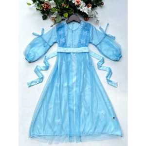 Gamis brukat anak kupu-kupu