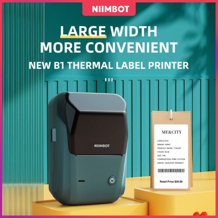 NIIMBOT B1 Inkless Label Printer Barcode Food Label Clothing Tag ...