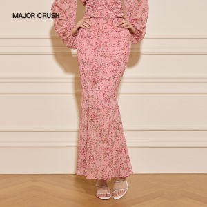 Feminine Pink Slim Fit Floral Dress Set