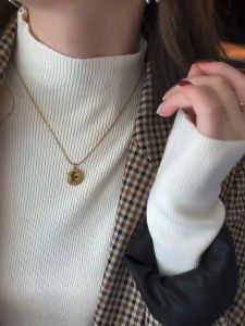 Half High Neck Sweater Autumn Winter Thickened Bottoming Shirt Breathable Slim Knit Top