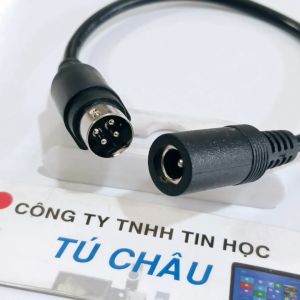 Cáp chuyển nguồn 4 Kim dài 20Cm / Chuẩn 5.5mm x 2.1mm ra 4 Pin cho máy in Bill hóa đơn...