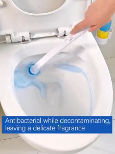 Disposable Toilet Brush Wall Mounted Toilet Cleaner And Replaceable Brush Head For Bathroom Toilet