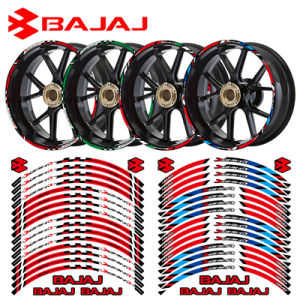 For Bajaj Dominar 400 17in Motorcycle Wheel Hub Sticker Reflective Rim Scooter Hub Strips Decals Accessories